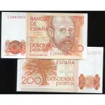 SPAIN (西班牙) ，P156 , 200-PTA , 1980 ,品相全新UNC #202476