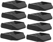 TEHAUX 8pcs Scratch Multipurpose Caster Cups Non Slip Wheel Stoppers for Furniture Durable Pads for Beds Sofas Chairs Protect Floors from Damage Black