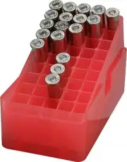 MTM Slip-Top Rifle Ammo Box - 50 Round 41 Mag to 44 Mag - Clear Red - E-50-45-29