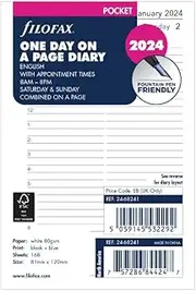 Filofax2024 Classic Day per Page with appointments - Pocket