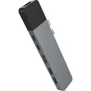 Hyper NET GN28N-GRAY USB Type C Docking Station for Notebook/Desktop PC - 100 W - Space Gray - 4K, 5K - 3840 x 2160, 5120 x 2880 - 2 x USB Type-A - -