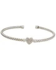 Meshmerise 18K Gold Vermeil 0.1 ct. tw. Diamond Mesh Bangle