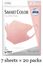 Unicharm Cho-kaiteki Mask Smart Color Type souffle pink Regular 7 x 20