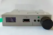 Grey USB Floppy Disk Drive Oled Emulator GOTEK Amiga Mac Korg + Rotary encoder