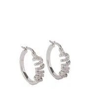 Miu Miu Logo-Embellished Earrings One size Stainless steel color/crystal color