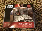DISNEY STAR WARS THE FORCE AWAKEN TWIN BED SHEET 3 PIECE BEDSHEET SET NEW Kohls