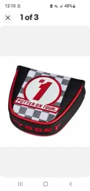 Odyssey Tempest Mallet Putter Headcover - Black/Red