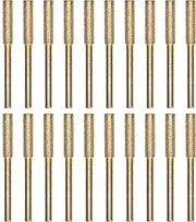 20Pcs Chainsaw Sharpener Burr Set, Emery Grinding Heads for Electric Grinder, Easy to Change, Broad Utility on 7/32 inch Wheel Large Chains, Effective for Grinding Repairing (4mm)