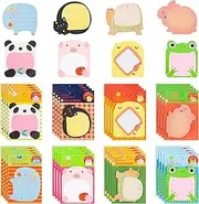 Mini Sticky Notes 640 Sheets (32 Pack) Animal Stiky Notes Set Cute Sticky Notes Funny Self-Adhesive Notes Pad Colourful for Office School Home