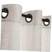 Palma Light Filtering Drapes Natural Linen Blended Semi Sheer Curtains 84