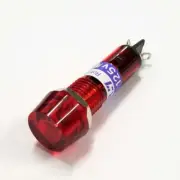 BN-5701-1-R, Sato Parts 12mm Round Red Flat Top Neon Indicator Light 100V ~ 125V