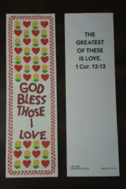 "GOD BLESS THOSE I LOVE" BOOKMARK WITH SCRIPTURE - Lot of 5