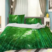 3D Bamboo Forest 377 Bed Pillowcases Quilt King Size