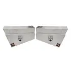 75 x 23 x 40cm Checker PAIR Ute Toolbox Truck Under Body Tray Tool Box