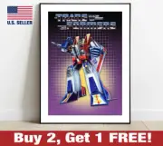 Transformers G1 Starscream Box Artwork Poster 18" x 24" Print Retro Wall Art 80s