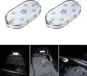 Zosppei 2 PCS Car Led Lights Interior,White Ambient Lighting Interior,USB Rechargeable Interior Reading Light,Portable for Z0041