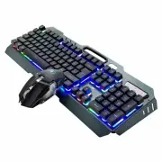LANGTU K670 Wireless Gaming Keyboard Mouse Sets Rainbow Backlit Black for PC PS4
