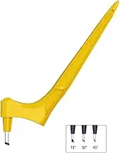 Stainl Steel Craft Knife Precision Craft Cutting Tools 360 Degree Rotating B Handheld Craft Cutter with Three Different Angle Replacement Blades 15°/30°/45° for Hobby Arts Craft Yellow One Size