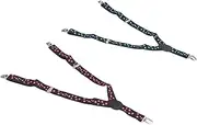 [GAROZATION] Star Pattern 3 Clip Children's Suspender Strong Elastic Trouser Strap Wedding Party Accessory Random Color
