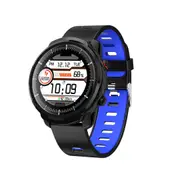 [UI Update]S10 Plus Full Touch Circle Screen Wristband Heart Rate BP Monitor Customize On-screen Display Smart Watch BLUE COLOR