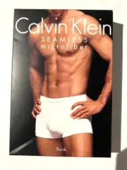 New 2001 CALVIN KLEIN Men Seamless Microfiber Green Trunk Underwear sz S #682