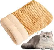 Pet Warm Nest, Washable Plush Cat Bed, Soft Semi-Closed Pet House, Cozy Hideaway Cave for Small Cats and Dogs, Thermal Insulated Sleeping Caves, Comfortable Indoor Pets Shelter