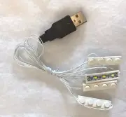 New 4 1x4 white led light brick for lego usb connected for lego custom