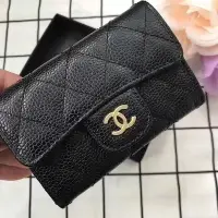 在飛比找Yahoo!奇摩拍賣優惠-❤️小艾精品 CHANEL 香奈兒 荔枝紋 小羊皮 零錢包 