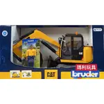 德國 BRUDER 1：16 CAT 迷你挖土機 +工程師人偶 RU2466