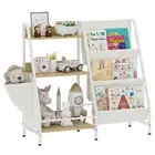 3-Tier Kids Bookshelf and Toy Storage Toy Organizer Book Shelf Bookcase