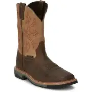 Justin Boots Bolt 11" Composite Toe #SE4103 Color Buff Brown 10D