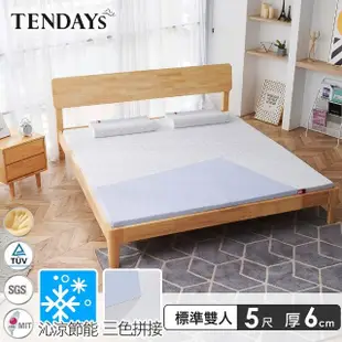 【TENDAYS】包浩斯紓壓床墊5尺標準雙人(6cm厚 記憶棉層+高Q彈纖維層)