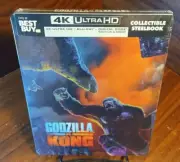 Godzilla vs Kong 4K Collector STEELBOOK (4K+Blu-ray) NEW-Free Box Shippin