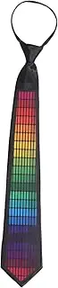 [MOBUTOFU] Shining Tie for Gras Parties Led Light up Sound Control Tie for Men Women Fashionable Fun