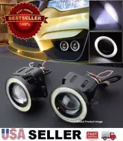 1 Pair 3" White DRL COB LED Halo Ring Driving Projector Lens Fog Light For Mini (for: Mini)