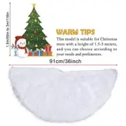 36inch Christmas Tree Skirt Snowy White Plush 36 inch Faux Fur Tree Skirts