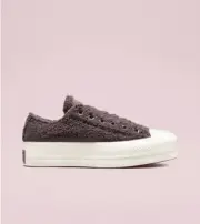 Converse Chuck Taylor All S Sherpa Platform Ox, Womens 6 572201C Violet Ore
