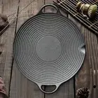 11.8 Inch Grill Pan with Handles Cast Iron Griddle for Indoor Outdoor Grilling