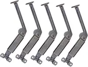 Homoyoyo 5pcs Spring Arm Support for Cabinet Antique Copper Spring Hinges for Toy Box Sofa Stool Box Easy to Install Non-Scratching