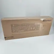 MEETION Pink Wireless Keyboard and Mouse Full-Sized Cordless Keyboard Wrist