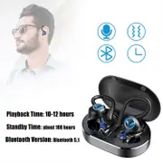 Aiducho Sports wireless in-ear Bluetooth headset, wrap-around ear with ear hook bass sound built-in microphone in-ear waterproof Bluetooth headset