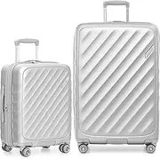 [Traveler's Choice] Elm Expandable Spinner Luggage Set, Matte