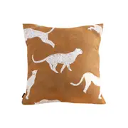 SOGA 50cm Throw Pillow Brown and White Cheetah Animal Print for Home Décor