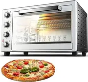 Electric Pizza Oven, Desktop Electric Oven, 48L Multifunctional Full-Automatic Large Capacity Electric Oven, 4 Layers of Baking Position, Independent Temperature Control Up and Down, Home Restaurant