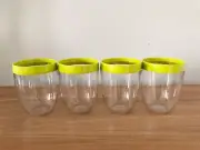 TUPPERWARE CHIC DINING STEMLESS WINE GLASSES SET (4) *NEW IN ORIGINAL PACKAGE*