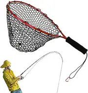 Fishing Net - Fishing Landing Net Fishing Accessories| Floating Fishing Net for Aluminum Head, for Kayak Mountain Pond Outdoor Survival Saltwater Aquarium Riverbeds Stream Shallows