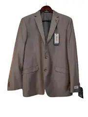 NEW Kenneth Cole Men 41R Tan Poly Blend Flex Techni-Cole Suit Blazer 2 Button