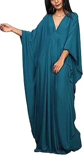 [YouKD] Women's Long Kaftan Maxi Dress Boho Swimsuit Beach Cover Up Robes One Size Loungewear