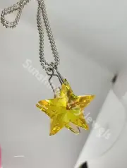 Swarovski Crystal Light Topaz AB 28mm Star 8815 Suncatcher/ Prism; Logo Etched