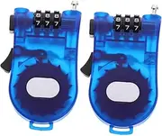 WOONEKY Retractable Suitcase Locks with Combination Cable Lock Heavy Duty Luggage Locks